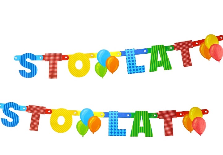 Girlanda Urodzinowa "Sto lat, sto lat" 1,5m GoDan